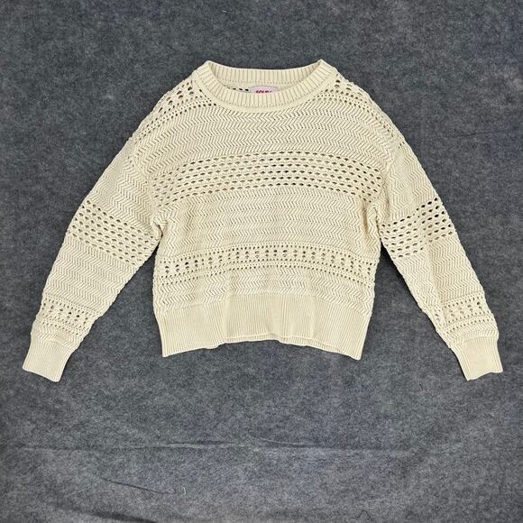 Solid and Striped Sweater Knit XL Cream - Picture 1 of 4